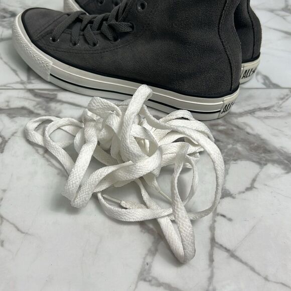NWT Converse All Stars Gray Suede with Matching Gray Laces Unisex Women’s Size 6 - Picture 15 of 15
